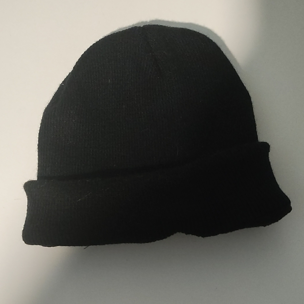 Sleek Black Knit Beanie